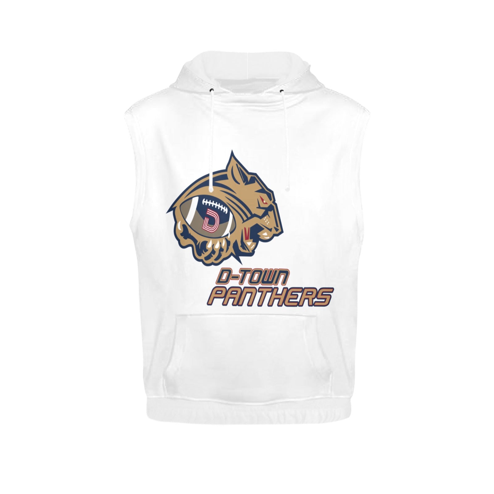 D_Town_Panthers_Vector sleeveless hoodie All Over Print Sleeveless Hoodie for Men (Model H15)