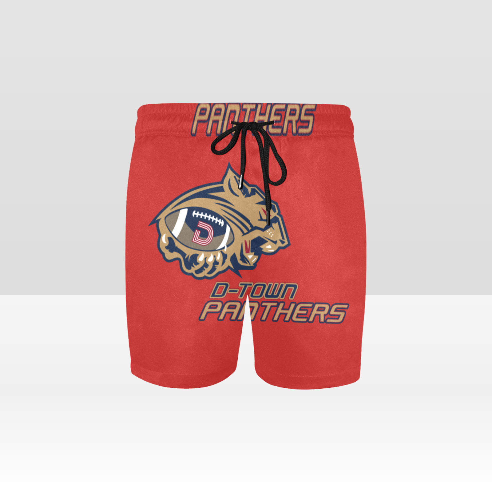 D_Town_Panthers_Men Shorts Men's Mid-Length Swim Shorts (Model L39)
